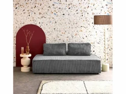 Clearance Sweeek Sofá modular de pana, 2 plazas oscuro Gris