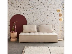 Sweeek Sofá modular en tela lisa, 2 plazas