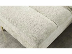 Sofá modular en U (272x136x88 cm) - 6 plazas en chenilla - Convertible en cama - Configuración relax