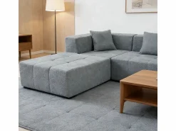 DripeX Sofá modular ángulo tela - puf y 2 orejeros - - 270x100x60cm