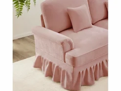 Best Sofá modular U líneas curvas reposabrazos florales puf móvil chenilla salón Sofá Modular