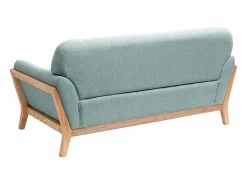 New Sofá nórdico 2 plazas azul claro patas madera YOKO Sofá Escandinavo|Sofá - 3 Plazas