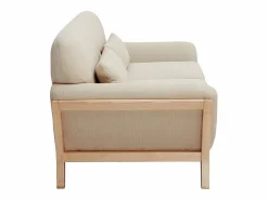 Best Miliboo Sofá nórdico 2 plazas beige madera YOKO Color natural claro