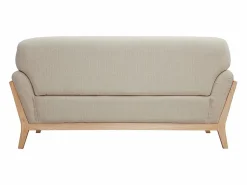 Best Miliboo Sofá nórdico 2 plazas beige madera YOKO Color natural claro