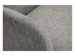Best Miliboo Sofá nórdico 2 plazas de tejido y madera clara ISKO Gris claro