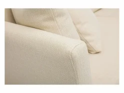 Miliboo Sofá nórdico 3 plazas desenfundable y patas madera OSLO