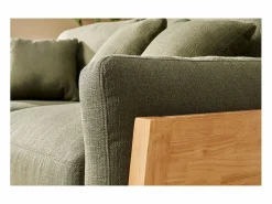New Miliboo Sofá nórdico 3 plazas desenfundable kaki KYO Verde almendra