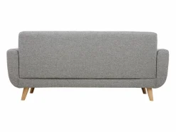 Best Miliboo Sofá nórdico 3 plazas y madera PURE Gris claro