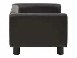 Clearance Sofá para perros felpa y cuero sintético marrón 60x43x30 cm Cama De Animales De Compañía