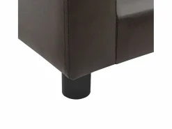 Clearance Sofá para perros felpa y cuero sintético marrón 60x43x30 cm Cama De Animales De Compañía
