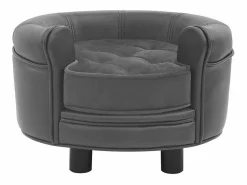 Discount Sofá para perros felpa y cuero sintético 48x48x32 cm Cama De Animales De Compañía