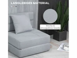 Sofá plegable 2 en 1, tejido de poliéster, (70 x 70 x 61 cm) Sillón Cama