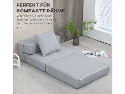 Sofá plegable 2 en 1, tejido de poliéster, (70 x 70 x 61 cm) Sillón Cama