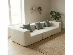 Discount Sofá Pure 3 plazas - blanco salvia Verde claro / Blanco