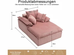 Hauss Spole Sofá reclinable de 1 plaza - Sillón de pana - No requiere montaje -