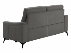 Les Tendances Sofá reclinable eléctrico de microfibra Kuiza-Color claro-Número de plazas Sillón reclinable eléctrico de 3 plazas