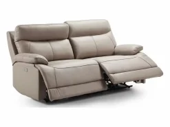Les Tendances Sofá reclinable eléctrico de cuero Ducka-Marrón-Sistema Eléctrico-2 plazas