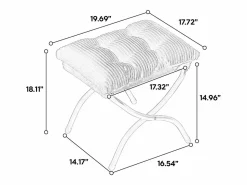 New Sofá recto - Sofá de 1 plaza con bolsillos laterales y reposapiés - para dormitorio y sala de estar Sofá Relax