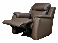 Sale Sofá relax 3+1 plazas de piel color marrón EVASION Conjunto Sofá Y Sillón
