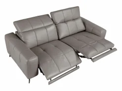 Best Angel Cerda Sofá relax 3 plazas piel 6210 Gris