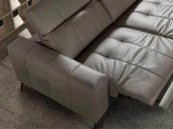 Best Angel Cerda Sofá relax 2 plazas piel 6209 Gris