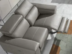 Angel Cerda Sofá relax 3 plazas piel gris oscuro 6122