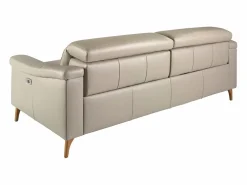 Angel Cerda Sofá relax 3 plazas piel gris taupe 6190