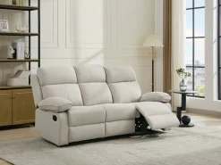 Sale Sofá relax de 3 plazas de tela chenilla color LANA Sofá Relax