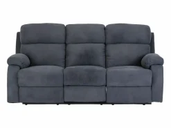 Best Vente-unique Sofá relax de 3 plazas de tela antracita TOLZANO Gris antracita