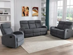 Online Sofá relax de 3 plazas de tela estilo contemporáneo EVELYN Sofá Relax