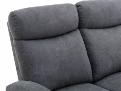 Online Vente-unique Sofá relax de 2 plazas de tela estilo contemporáneo EVELYN Gris