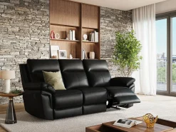 Sofá relax mecánico 3 plazas piel búfalo PAKITA Sofá Relax