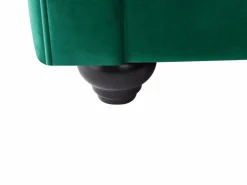 Vente-unique Sofá rinconera chesterfield reversible de terciopelo TOLEDO