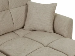 Clearance Vente-unique Sofá rinconera convertible y reversible en chenilla LUMARIO Beige