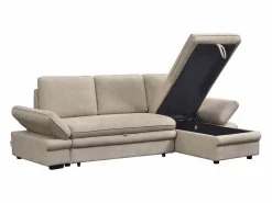 Outlet Vente-unique Sofá rinconera convertible y reversible en chenilla SIVIARA Beige