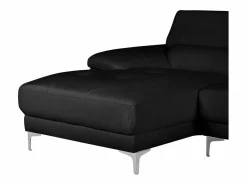 Online LINEA SOFA Sofá rinconera de piel ángulo izquierdo color SOLANGE Negro
