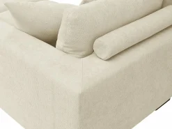 Clearance Vente-unique Sofá rinconera de tela con efecto acolchado estilo diseño BERENIA Beige