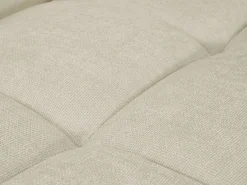 Clearance Vente-unique Sofá rinconera de tela con efecto acolchado estilo diseño BERENIA Beige