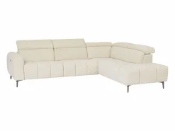 Best Vente-unique Sofá rinconera derecha con relax eléctrico en tela texturizada CALDORIA Beige