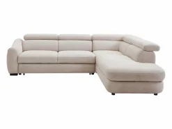 New Vente-unique Sofá rinconera derecha convertible en tela texturizada BESEMA Beige