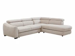 New Vente-unique Sofá rinconera derecha convertible en tela texturizada BESEMA Beige