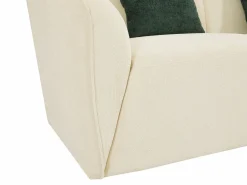 Sale Vente-unique Sofá rinconera derecha de tela texturizada NETOMIA Beige