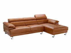 Online LINEA SOFA Sofá rinconera derecha piel caramelo EXCELSIOR II Camel
