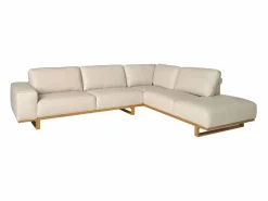 Outlet Angel Cerda Sofá rinconera derecha piel arena 6203 Beige