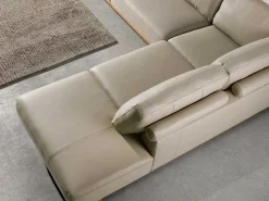 Outlet Angel Cerda Sofá rinconera derecha piel arena 6203 Beige