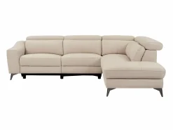 Outlet Sofá rinconera derecha relax eléctrico de cuero FORLO Sofá Relax