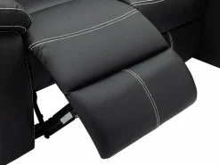 Sale Vente-unique Sofá rinconera derecha relax de piel sintética color CANBY Negro