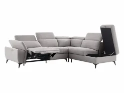 Vente-unique Sofá rinconera derecha relax eléctrico en tejido jaspeado CADILO