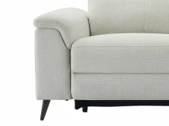 Vente-unique Sofá rinconera derecha relax eléctrico de tela MAKORO Beige