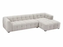 Outlet Sofá rinconera derecha y puf de tela moteado DILOME de Pascal Morabito Sofá Modular